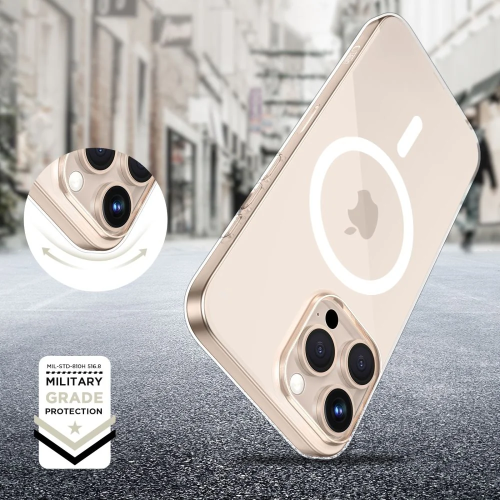 Tech-Protect FlexAir MagSafe kryt na iPhone 16 Pro Max, priesvitný