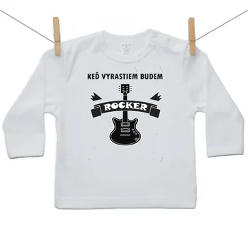 Boodyy Tričko s dlhým rukávom Keď vyrastiem budem rocker Veľkosť: 134