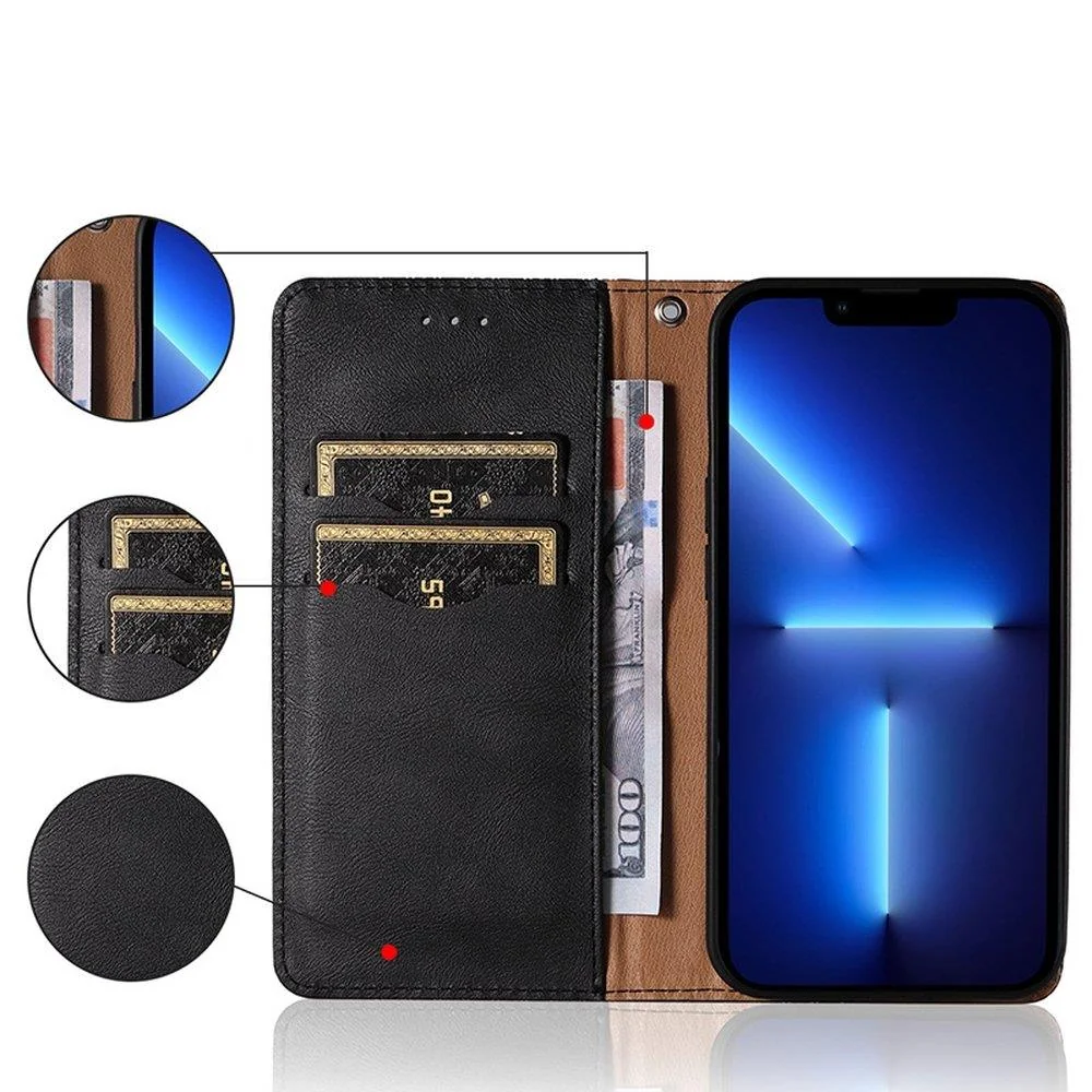 MG Magnet Strap knižkové kožené puzdro na Samsung Galaxy A12 5G, čierne e