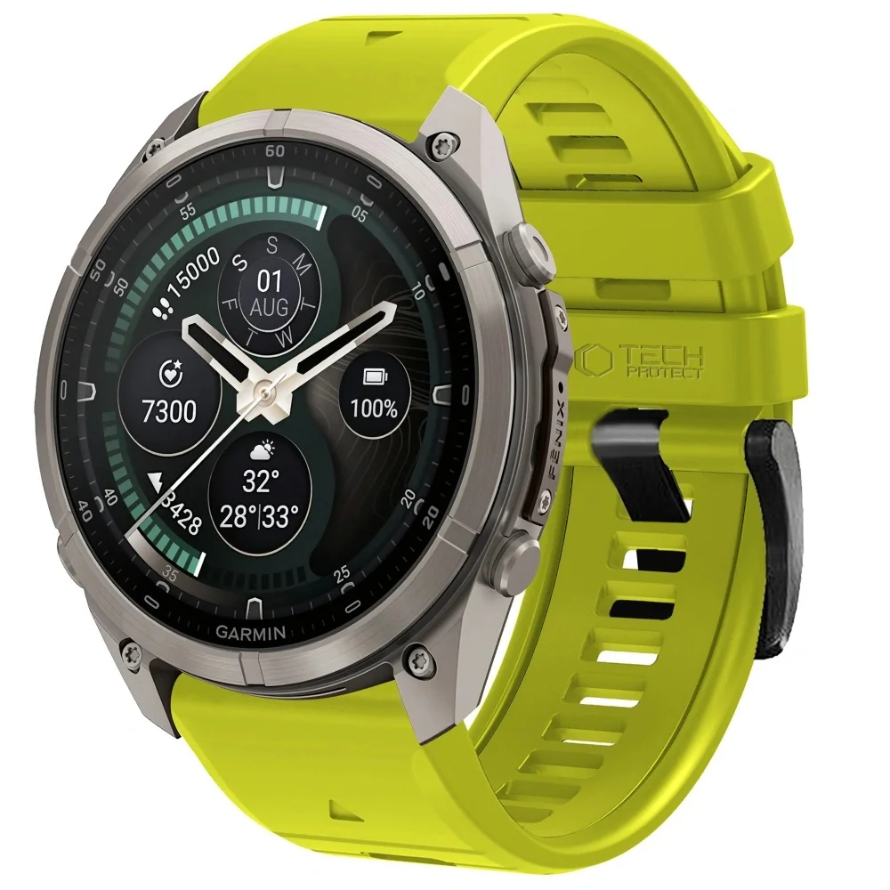 Tech-Protect Silicone remienok Garmin QuickFit 22mm, volt lime