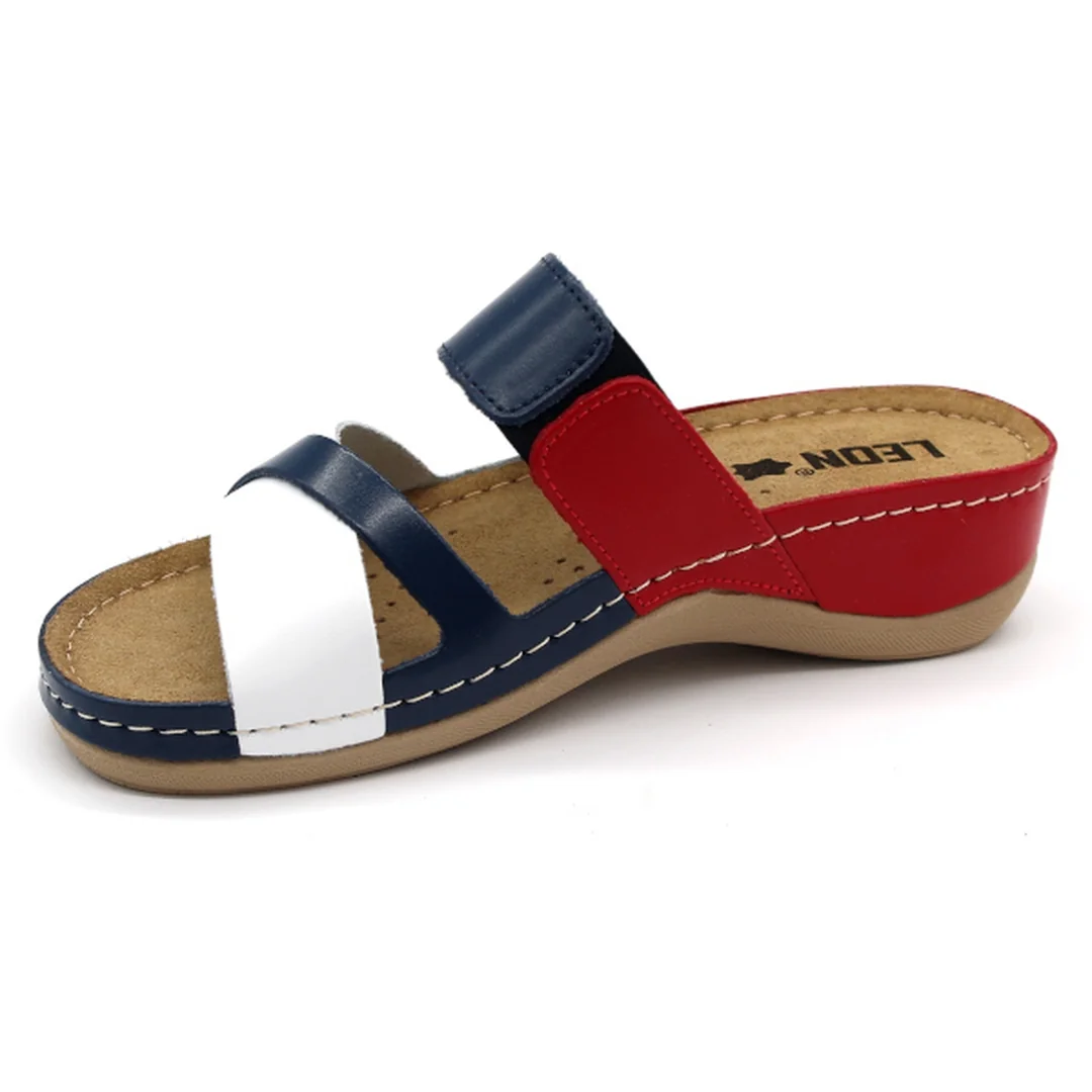 Leon 909 Dámska zdravotná celokožená obuv s prackou 39 - 25cm, biela, 4,5 cm