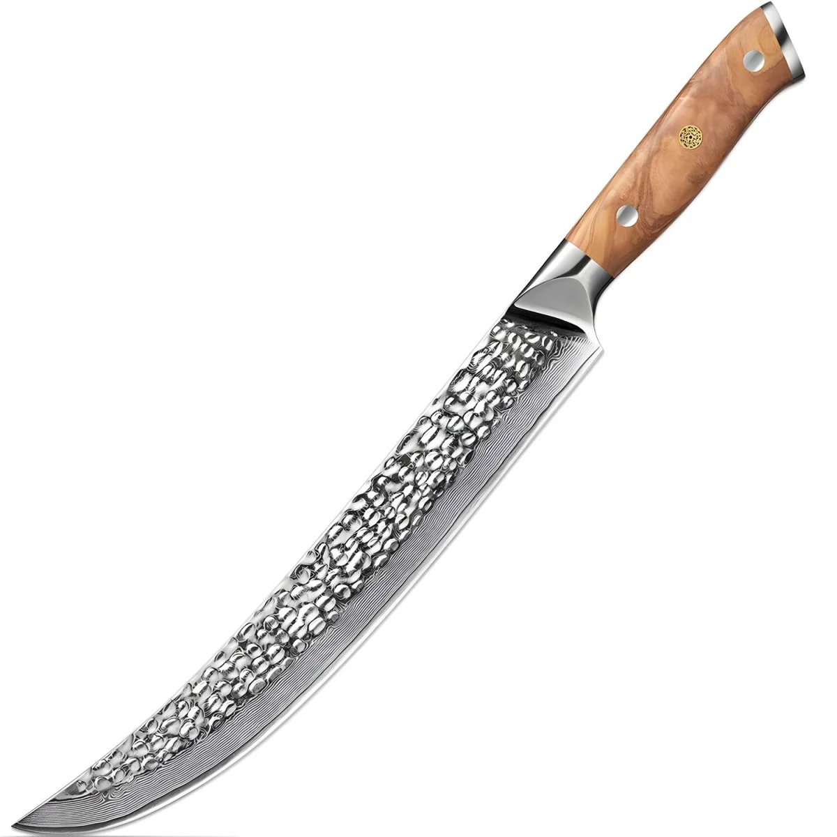 Damaškový kuchynský nôž Zayoku-Slicer Hnedá, 38,5 cm