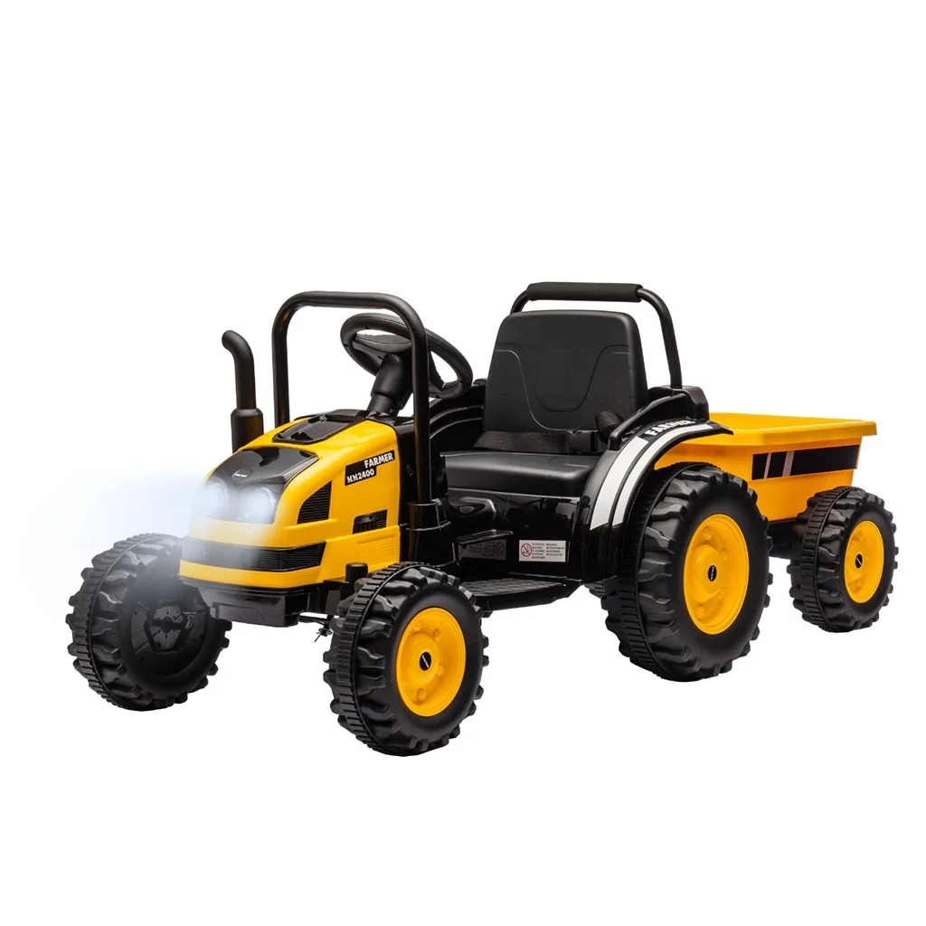 Elektrický traktor s prívesom Milly Mally Farmer žltý , 20C56557