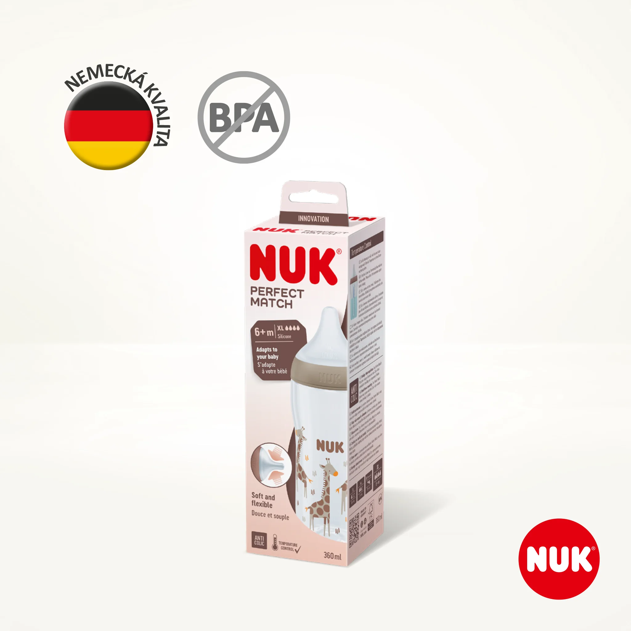 NUK Perfect Match flaša XL 360 ml 1 ks