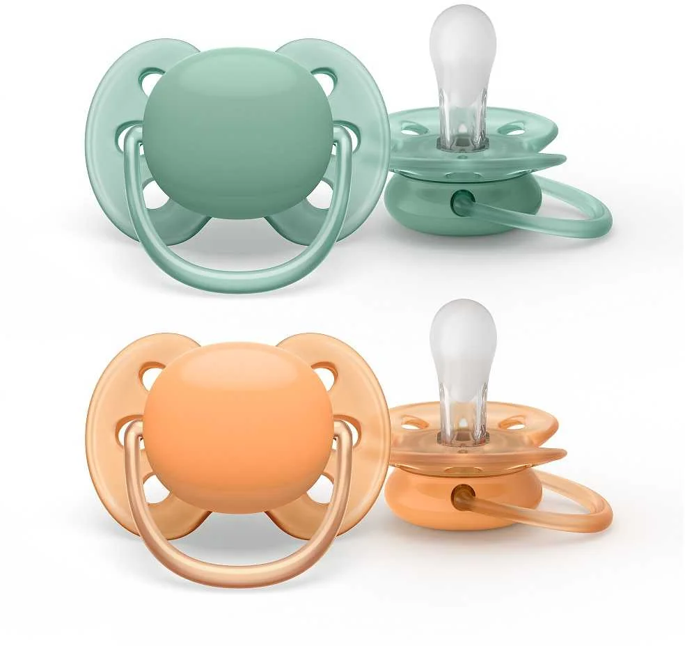 Philips AVENT Cumlík Ultrasoft Premium neutral 0-6m 2 ks 1×2 ks, cumlík