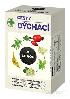 LEROS DÝCHACIE CESTY 20×1,5 g, bylinný vreckový čaj