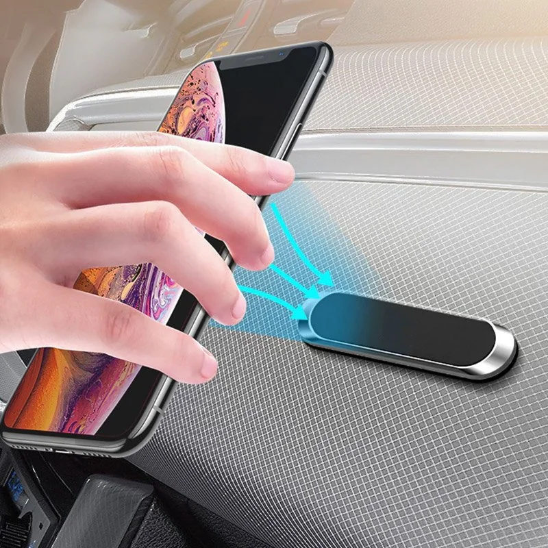 MG Flat magnetický držiak na mobil do auta na palubnú dosku, čierny