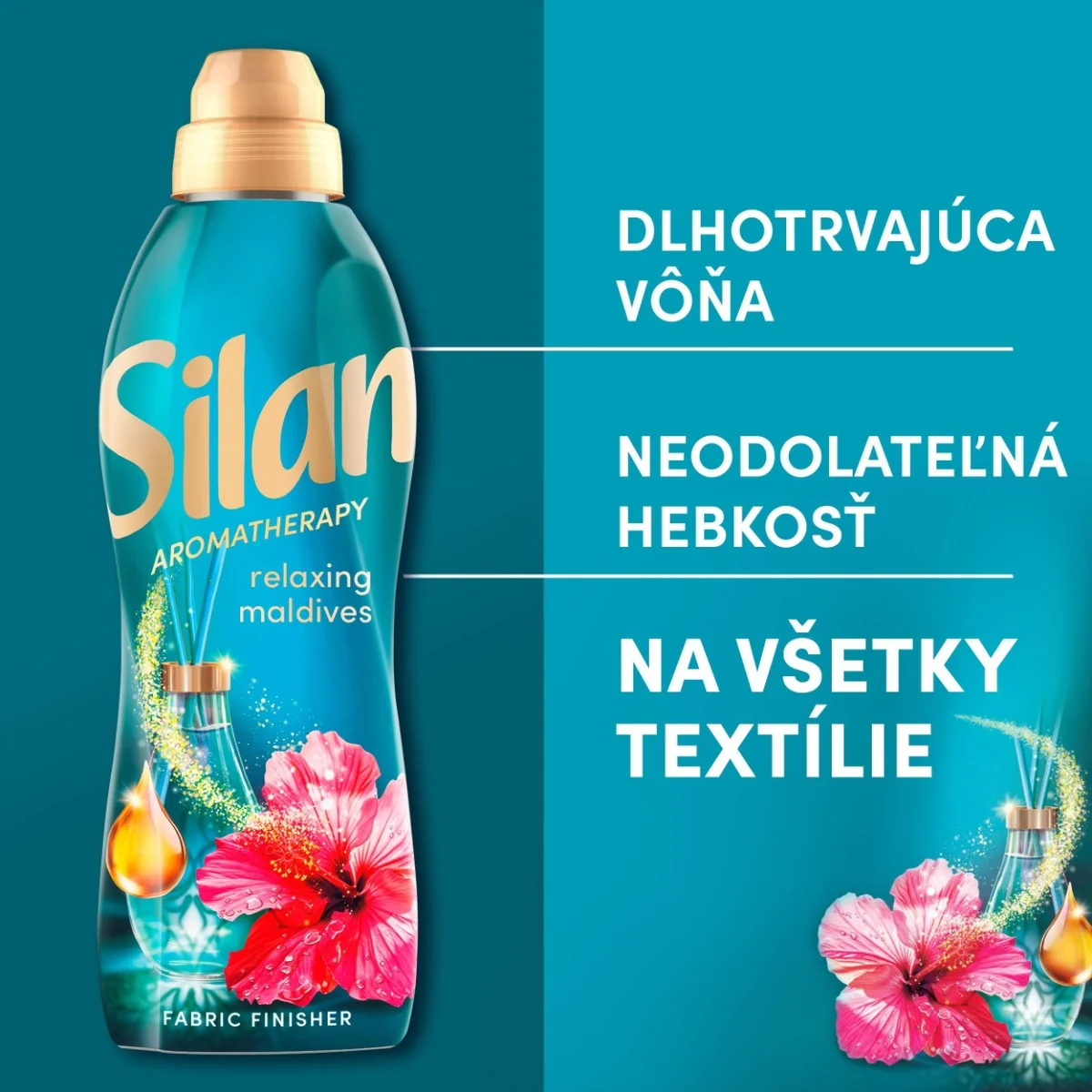 Silan AT aviváž Relaxing Maldives 50 praní, 1,1 l 1×1100 ml, aviváž