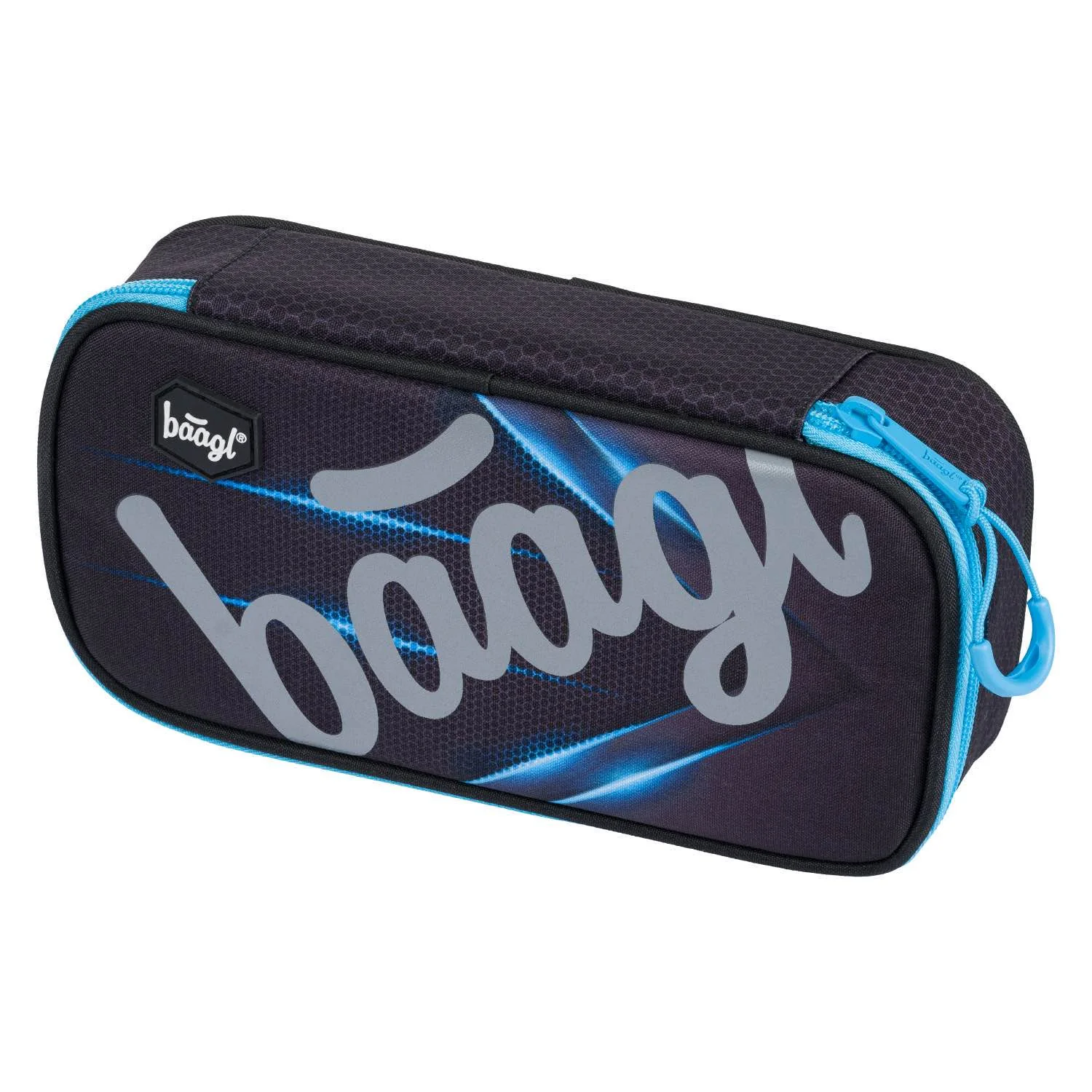 Baagl Školský peračník etui Skate Blue Light modrý, oválny
