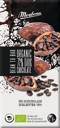 Meybona Bio horká čokoláda 72% kakaa 100 g