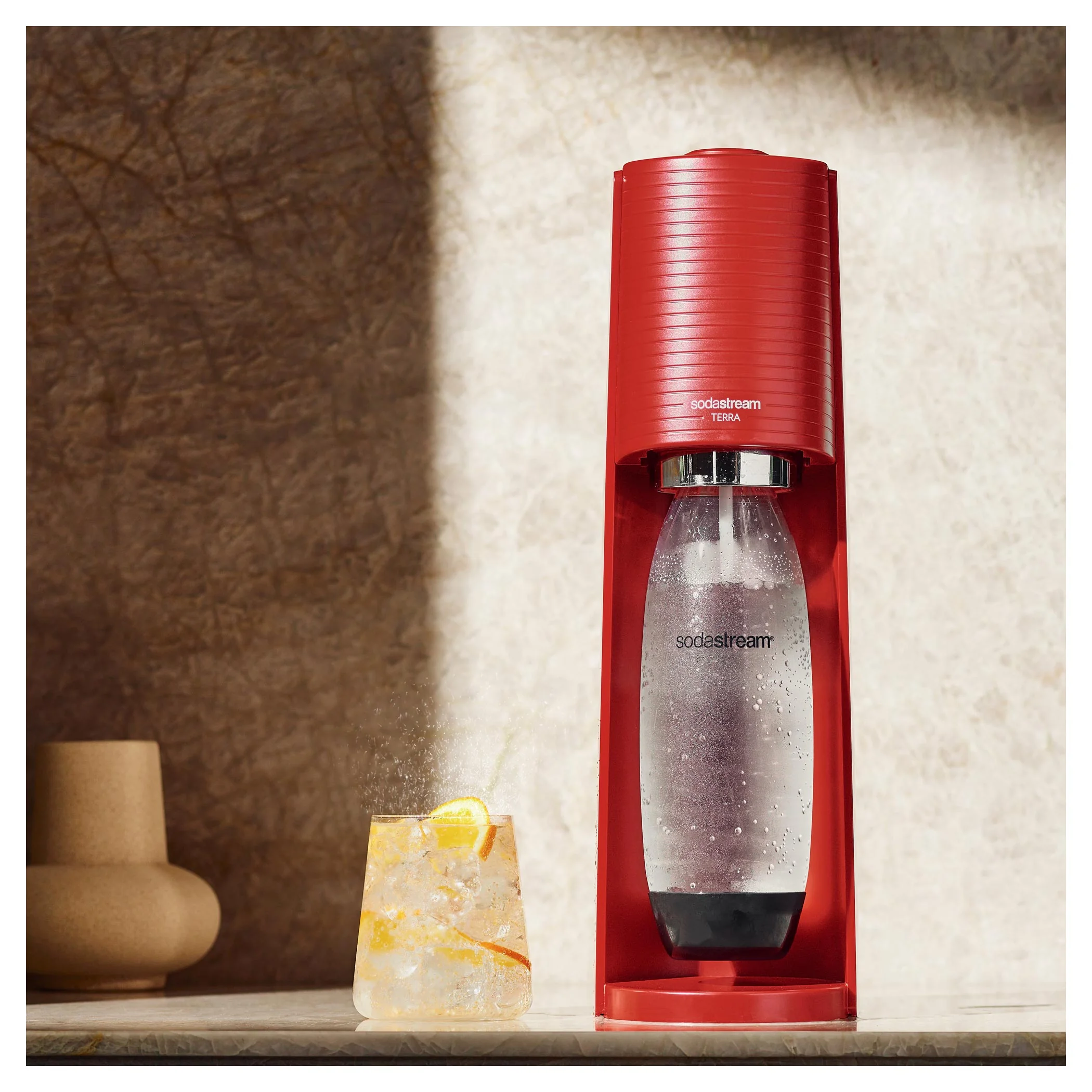 SODASTREAM TERRA red quick connect 1x1 ks, výrobník perlivej vody