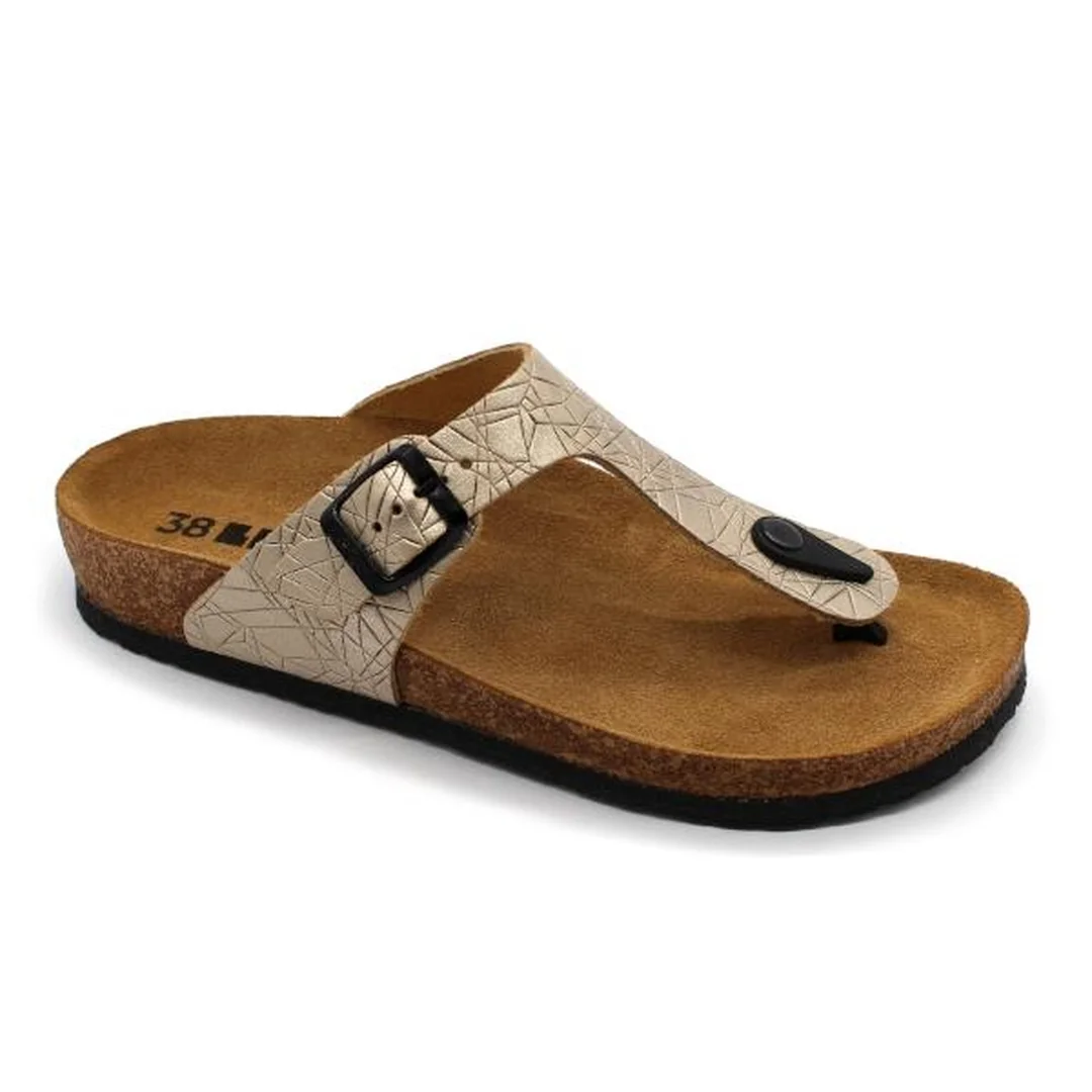 Leon 4080 Dámska zdravotná korková obuv 38 - 24,5cm, biela, 2,0 cm