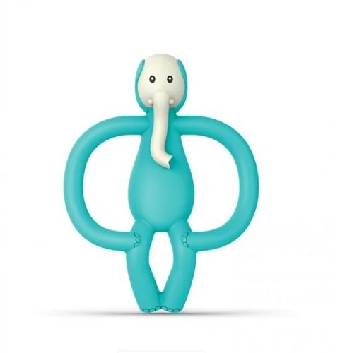 MATCHSTICK MONKEY Hryzátko a zubná kefka - slon Echo Elephamt Teether 1×1 ks, hryzátko pre deti