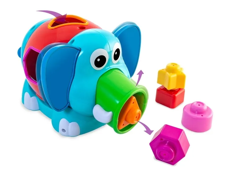 Miniland Zábavný Slon, Edukačná hračka, 12m-3r 1×1 ks