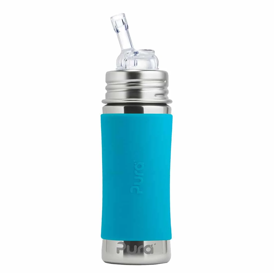 Pura nerezová fľaša so slamkou 325ml - aqua