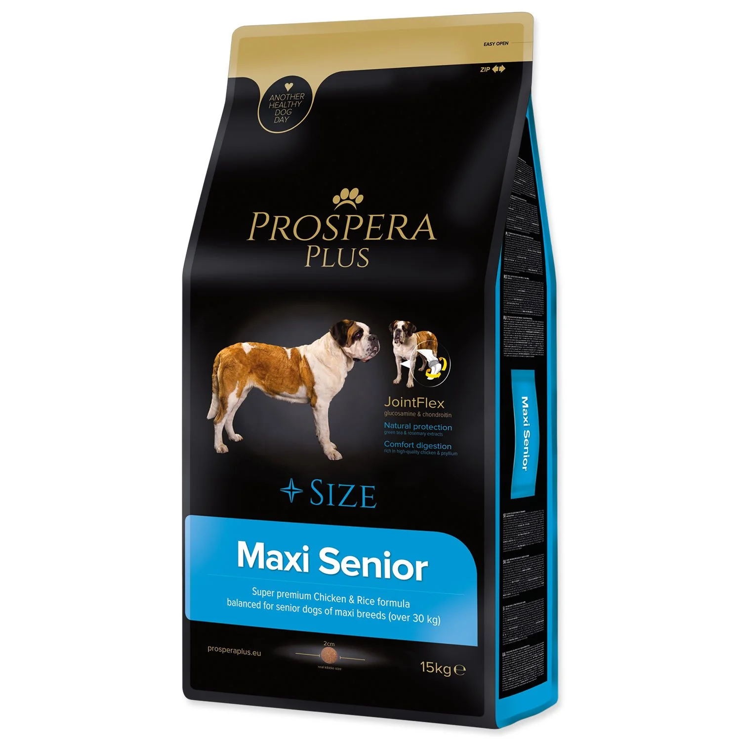 Krmivo Plus Maxi Senior kura s ryžou 15kg 15kg