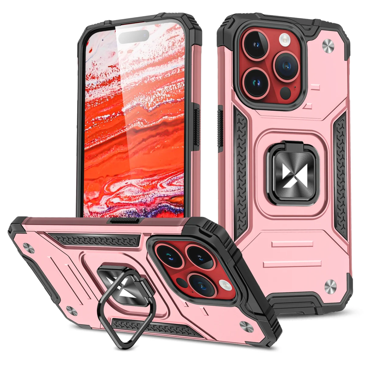 MG Ring Armor kryt na iPhone 15 Pro Max, zlatý