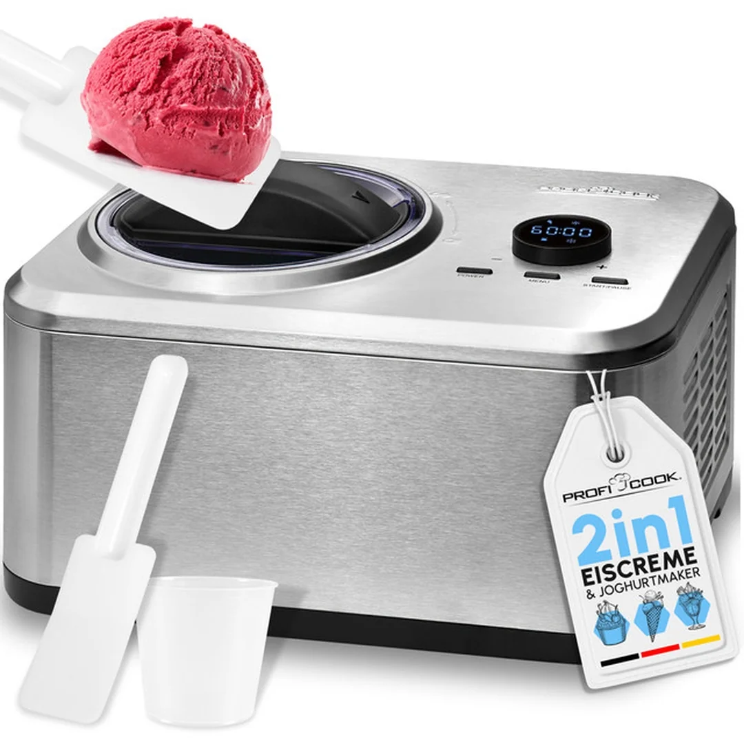 ProfiCook ICM 1268 výrobník zmrzliny a jogurtu 2v1, 1,5 l, kompresor