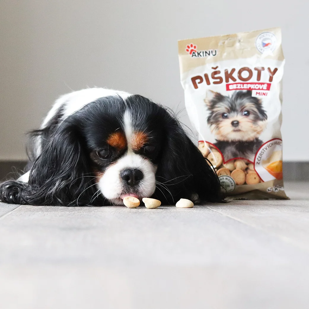 Akinu Bezlepkové mini sušienky pre psov 7 x 120 g