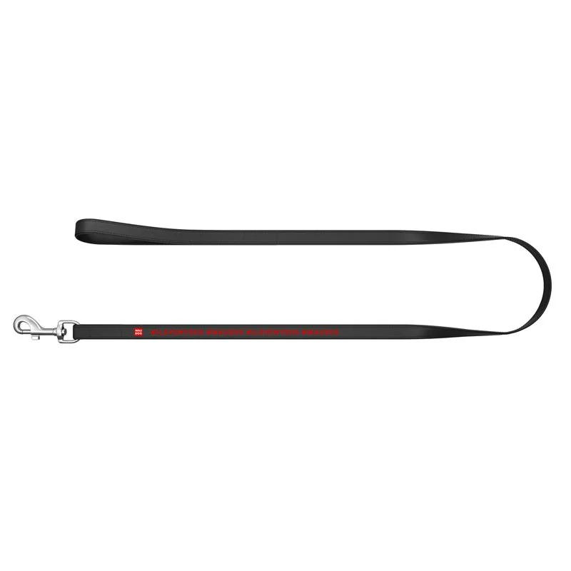 Ploché kožené vodítko s nápisom I LOVE MY DOG dog čierne 122cm, šírka: 18 mm