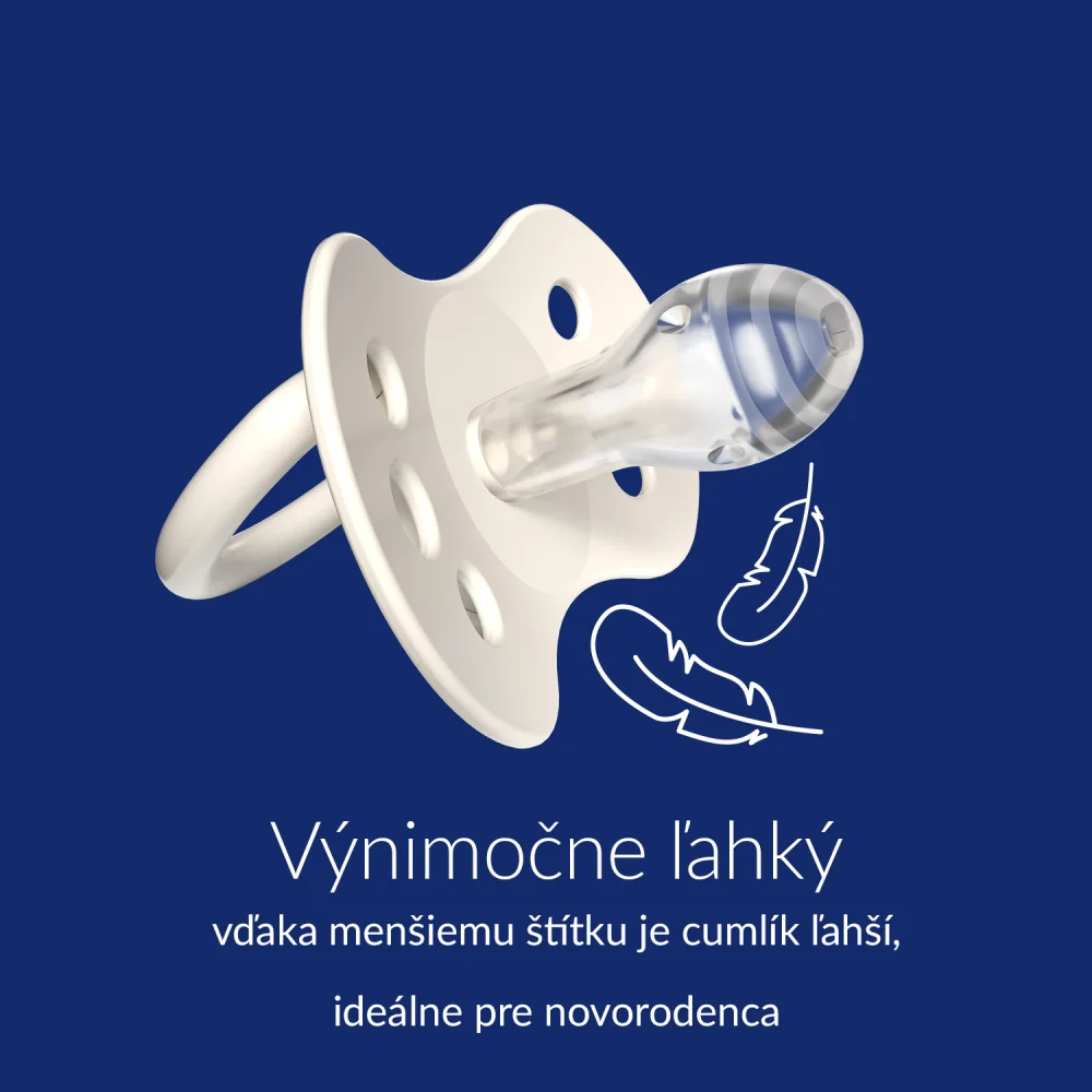 LOVI Mini cumlík silikónový dynamický PETIT MARIN 0-2m chlapec 2 ks