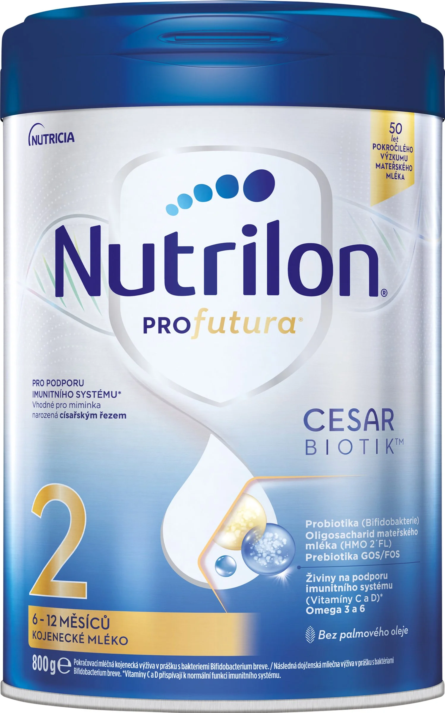 NUTRILON Profutura CESARBIOTIK 2 následné dojčenské mlieko 800 g