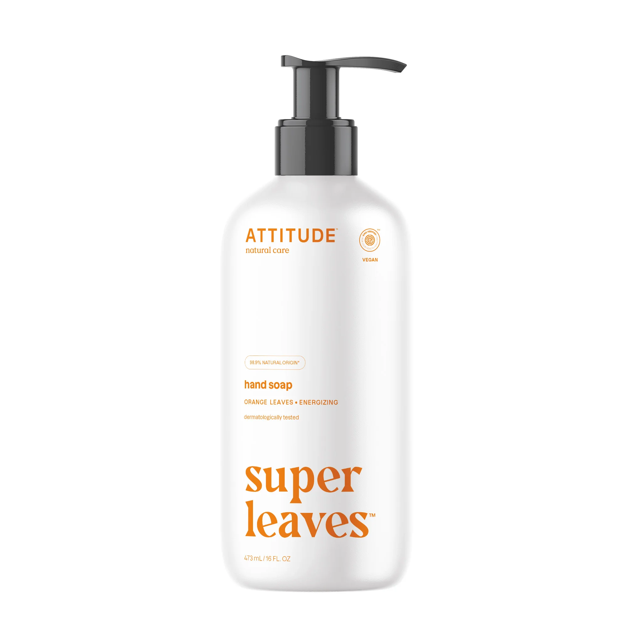 ATTITUDE Prírodné mydlo na ruky Super leaves pomarančové listy 1×473 ml, prírodné mydlo na ruky
