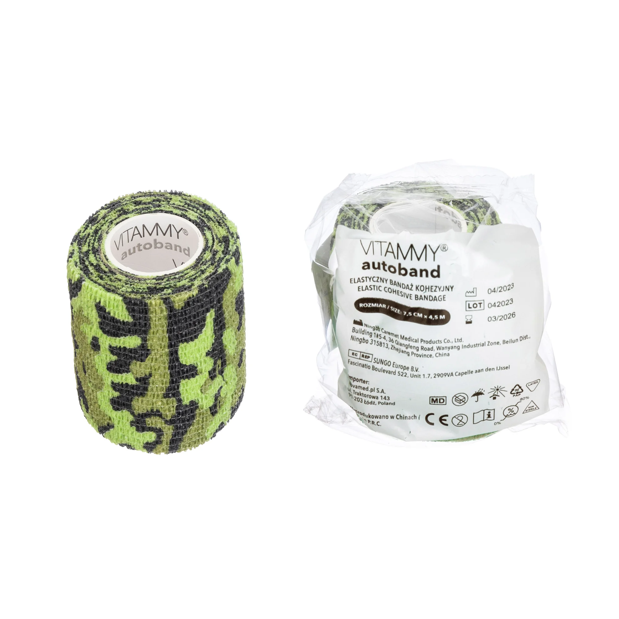VITAMMY Autoband samolepiaca bandáž kamufláž zelená 7,5 cm x 450 cm