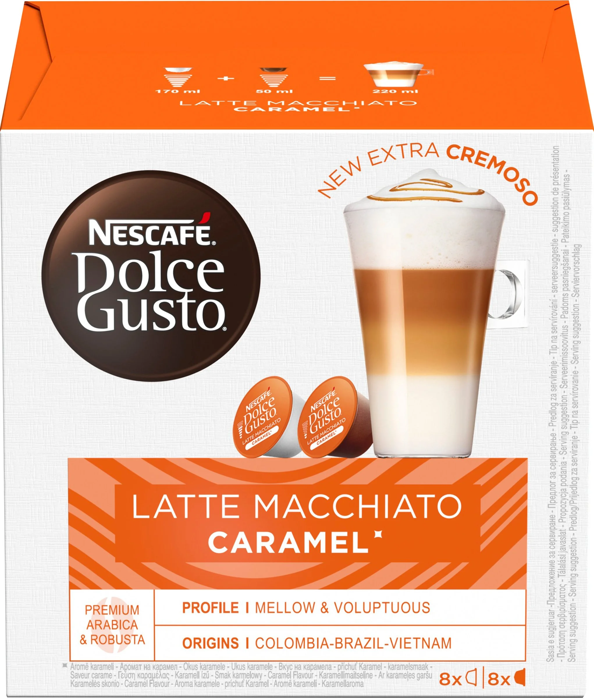 NESCAFÉ Dolce Gusto káva Latte Macchiato Caramel 1×8 ks, kávové kapsuly