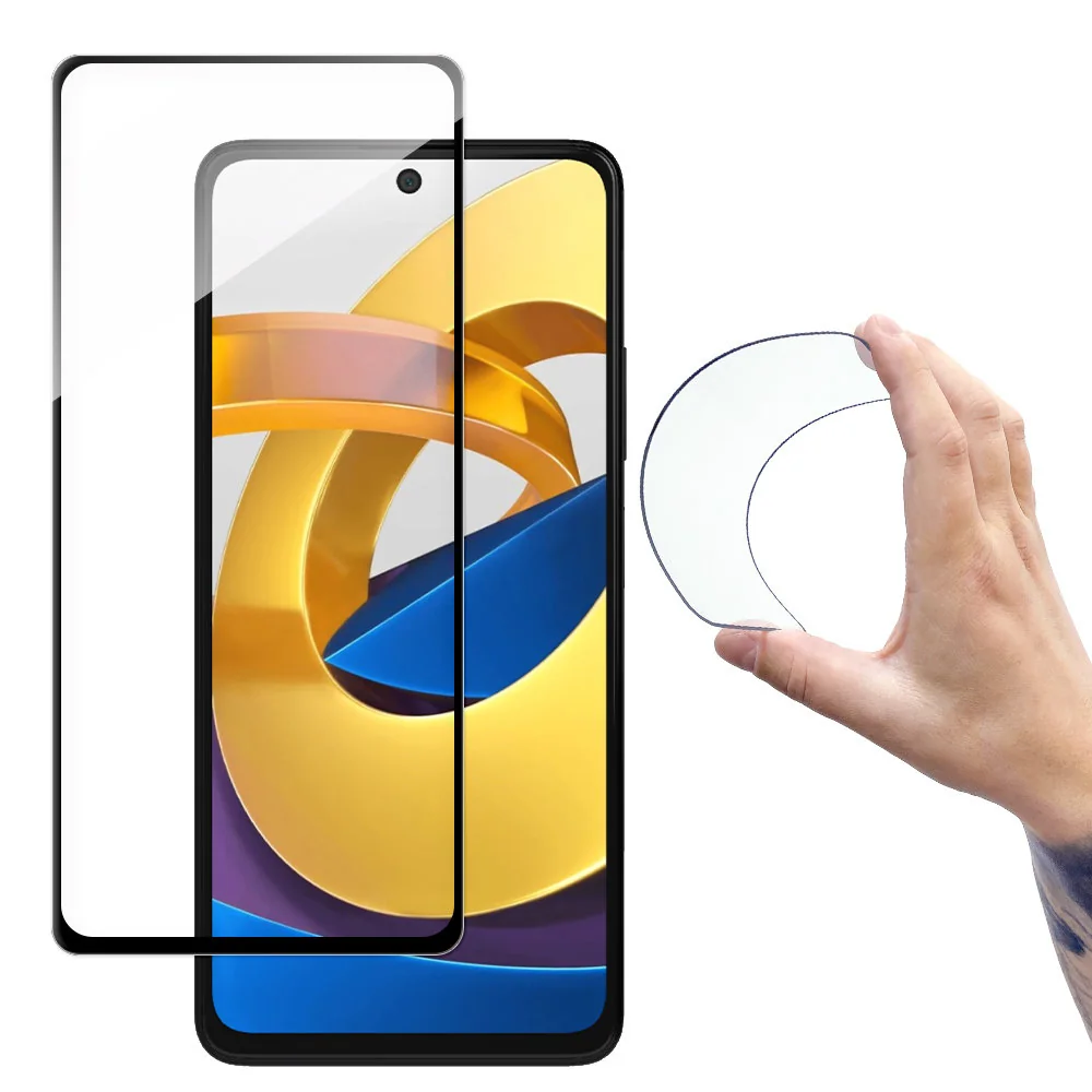 MG Full Cover Flexi Nano Hybrid ochranné sklo na Redmi Note 11T 5G / Xiaomi Poco M4 Pro 5G, čierne iaomi Poco M4 Pro 5G, čierne