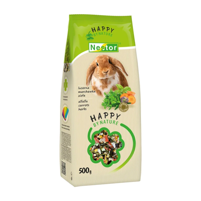 NESTOR HAPPY krmivo pre králiky s bylinkami a senom 500g