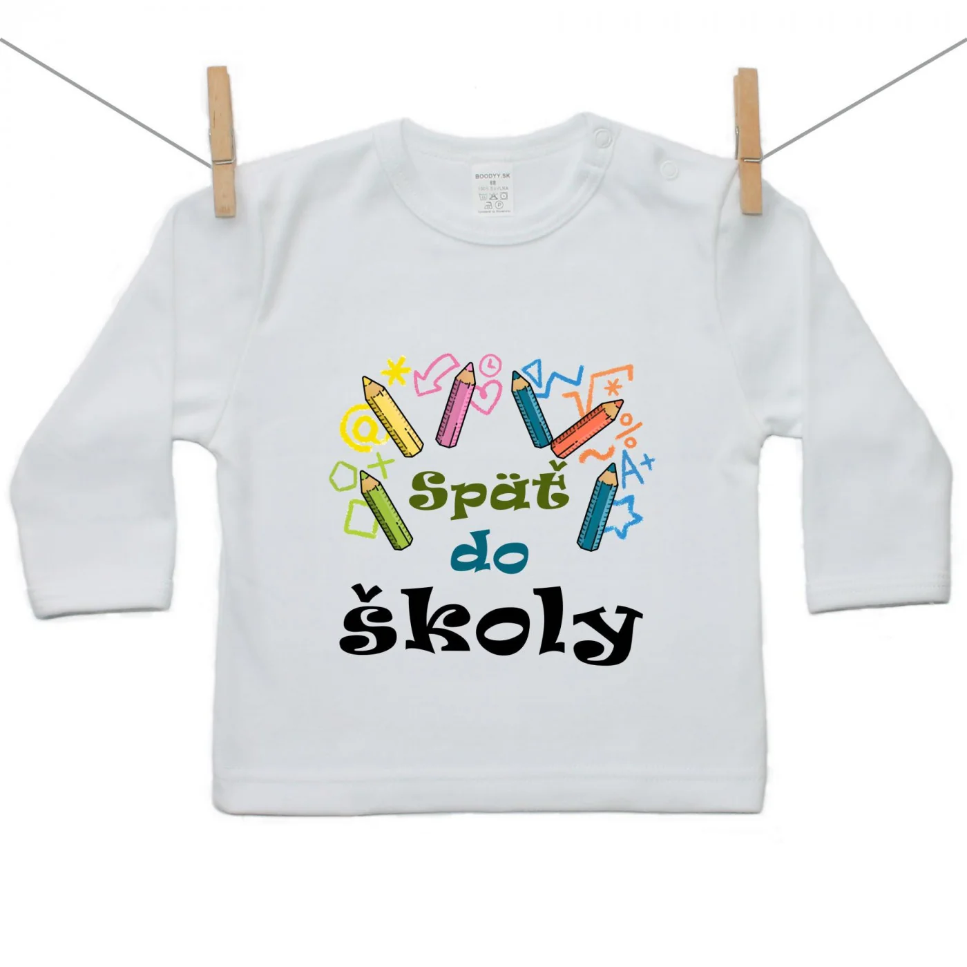 Boodyy Tričko s dlhým rukávom Späť do školy Veľkosť: 128