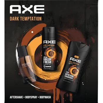 Vianočná prémiová kazeta Axe Dark Temptation 1×1 set, darčeková sada od Axe pre mužov