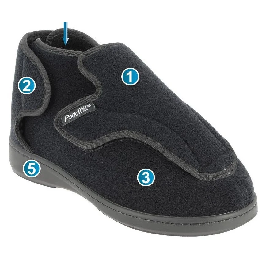 Zdravotná obuv ALTITUDE pre extrémne opuchnuté nohy, unisex, čierna, veľkosť: 37