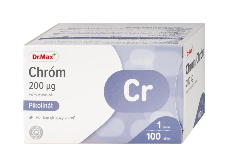 Dr. Max Chróm 200 μg 1×100 tbl, hladina glukózy v krvi