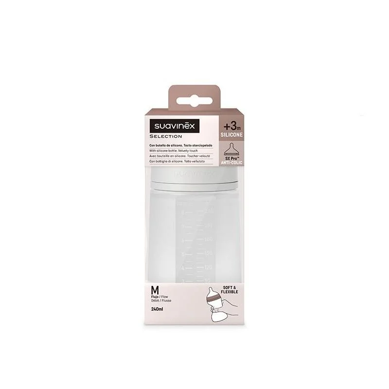 SUAVINEX - DOJČENSKÁ FĽAŠA  240 ml M COLOUR ESSENCE - biela