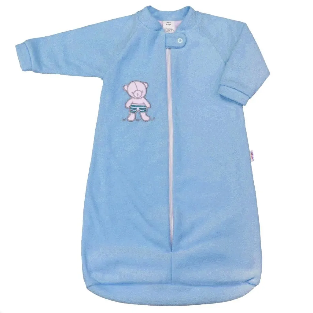 Dojčenský froté spací vak New Baby medvedík modrý 80 (9-12m),