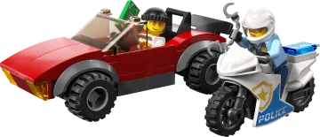 LEGO® City 60392 Policajná naháňačka s motocyklom a autom 1×1 ks, lego stavebnica