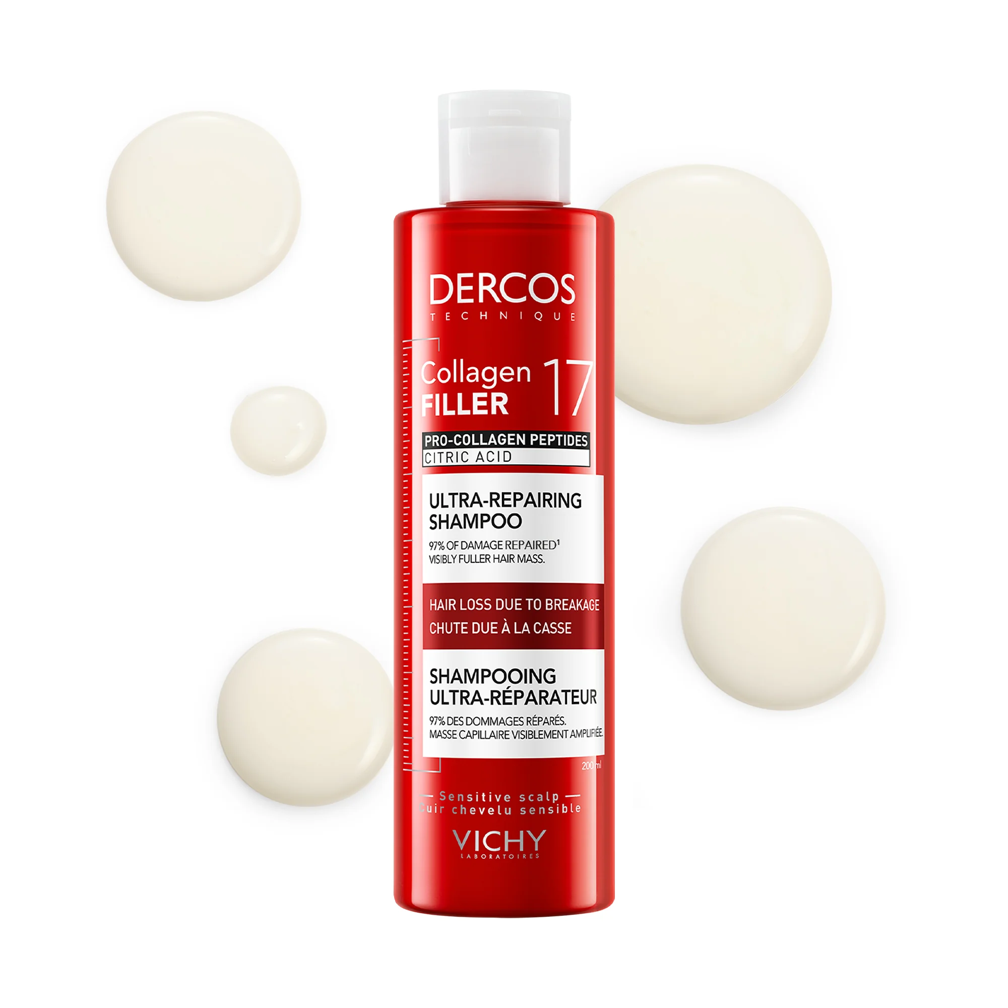 VICHY COLLAGEN 17 FILLER regeneračný šampón 200 ml