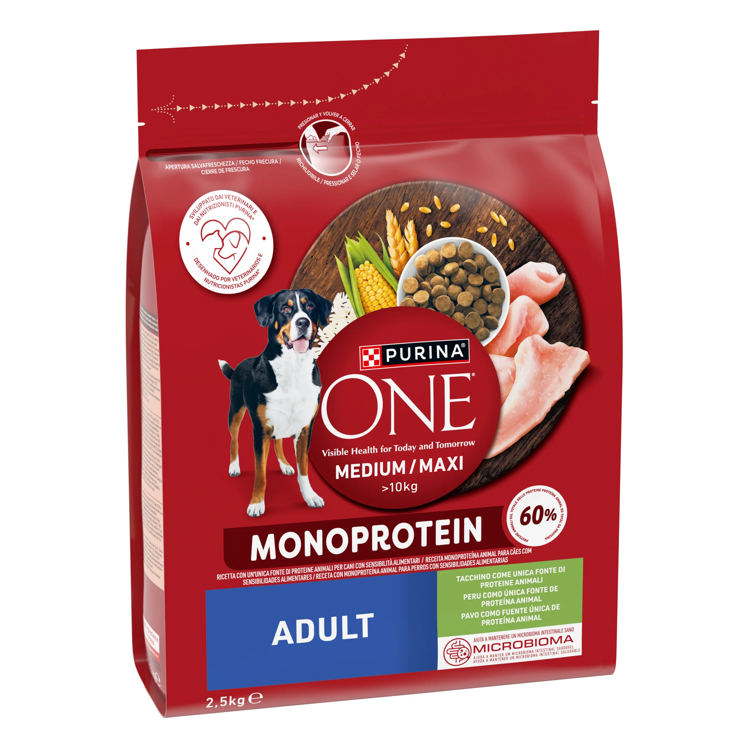 Purina ONE Medium/Maxi Adult Monoprotein granule pre psov morka 2500 g