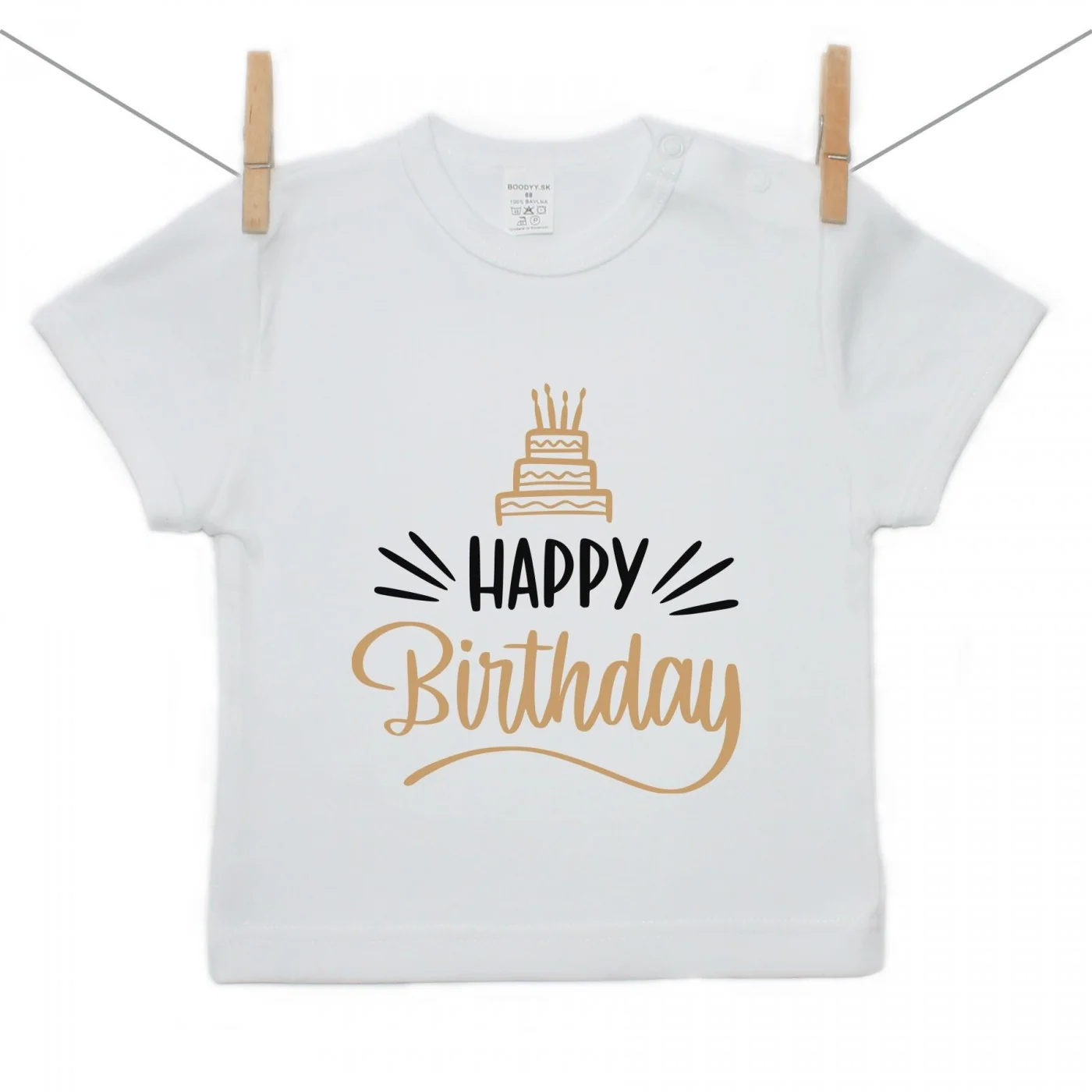 Boodyy Tričko s krátkym rukávom Happy birthday Veľkosť: 86