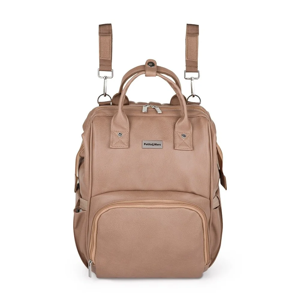 Petite&Mars JASPER prebaľovací batoh na kočík Camel Beige