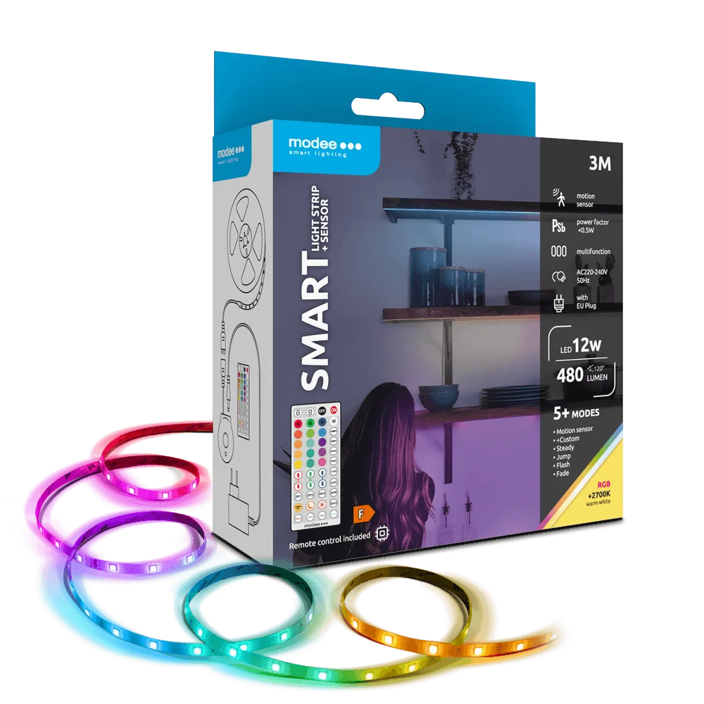 Modee LED pás 3m RGB + senzor 2700K + RGB