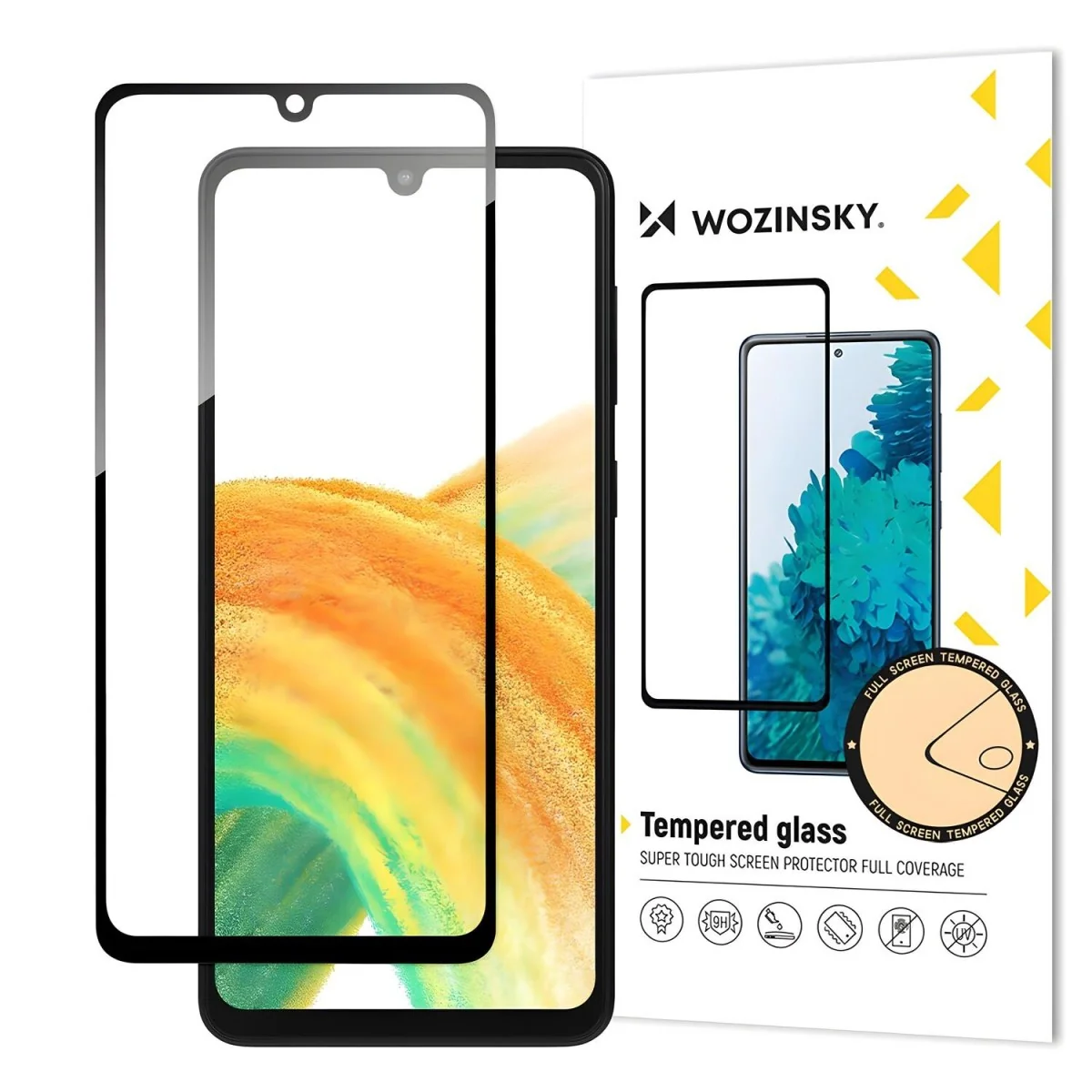 Ochranné tvrdené sklo pre Samsung Galaxy A34 - Čierna