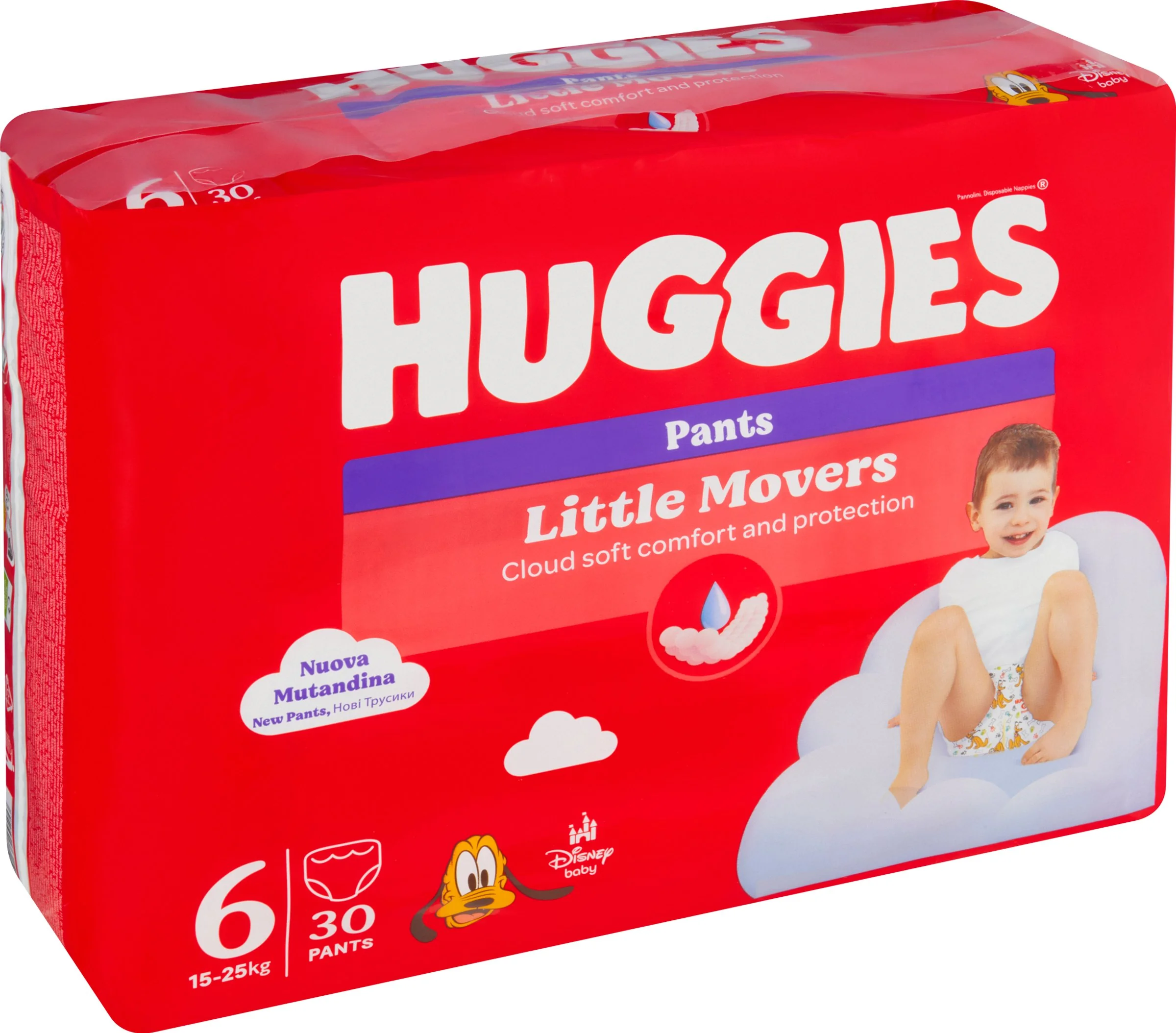 HUGGIES pants Little Movers 6 1×30 ks, jednorázové plienkové nohavičky