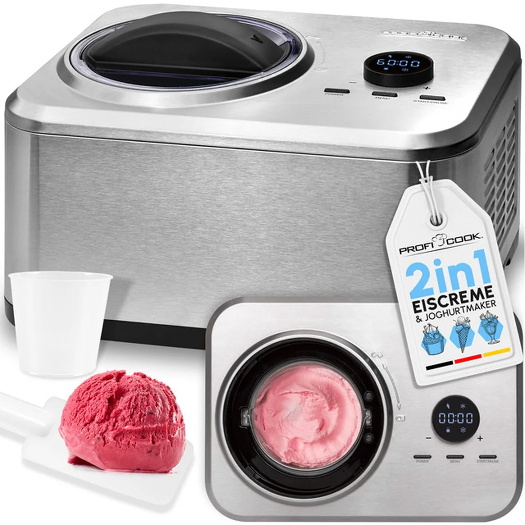 ProfiCook ICM 1268 výrobník zmrzliny a jogurtu 2v1, 1,5 l, kompresor