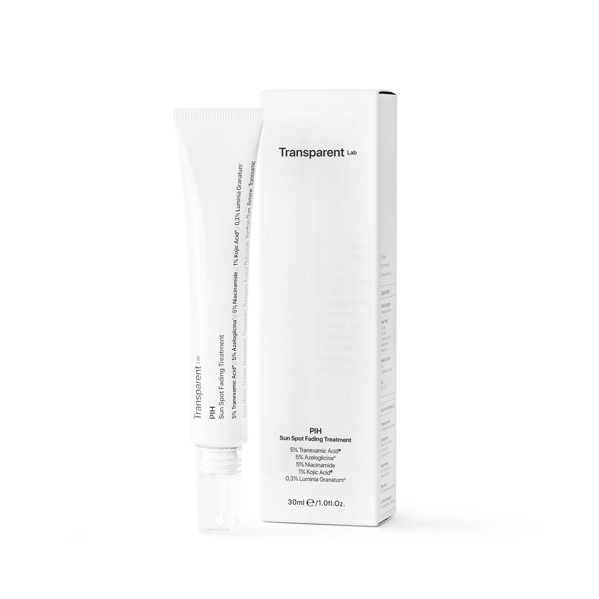 Transparent Lab P.I.H SUN SPOT FADING ošetrenie hyperpigmentácie pleti 1×30 ml, prípravok na pigmentové škvrny