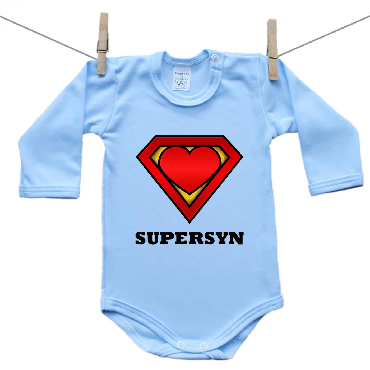 Boodyy Modré body s dlhým rukávom SuperSyn Veľkosť: 98