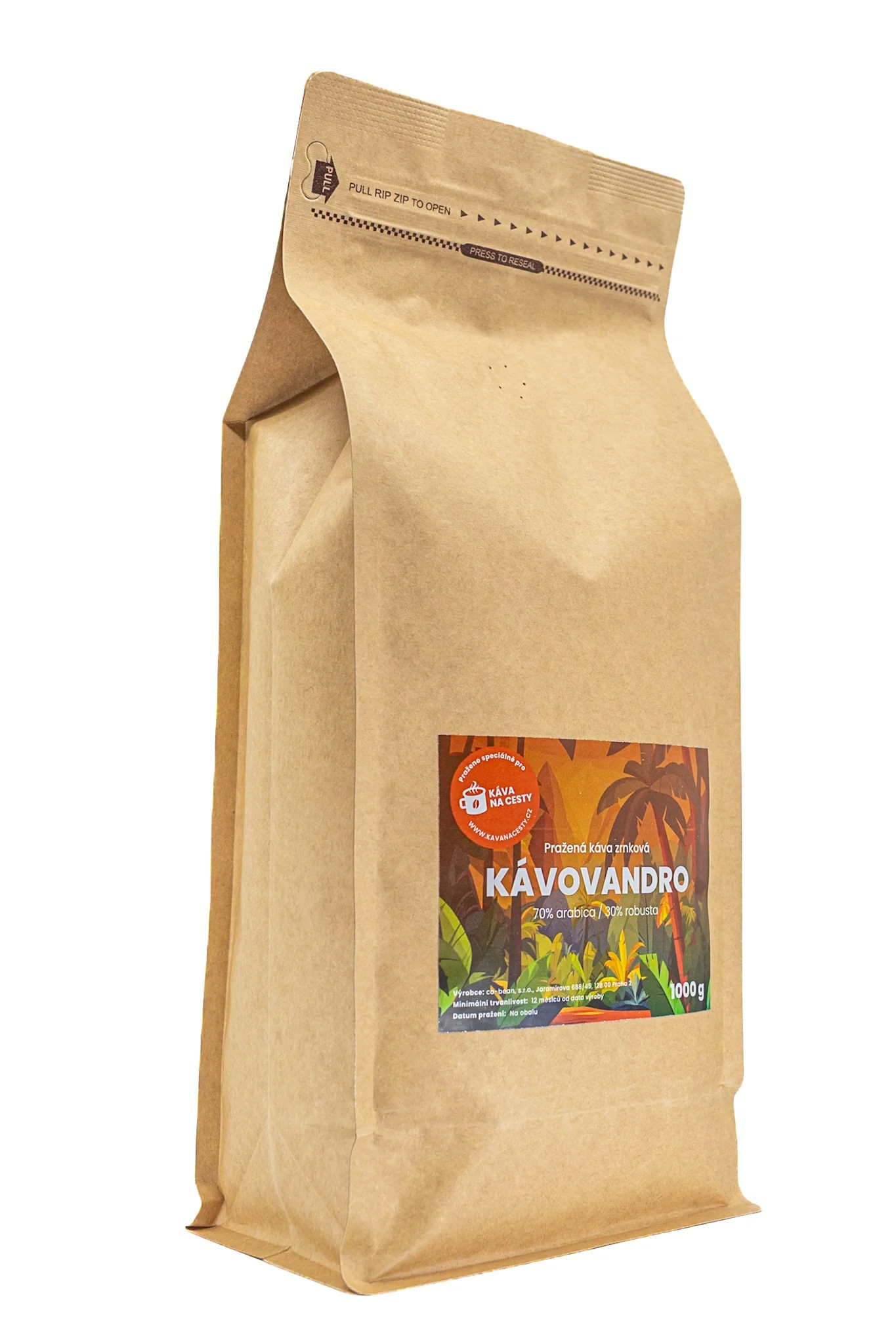 Kávovandro 1 kg Zrnková káva