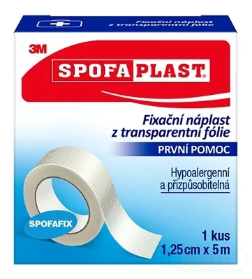 3M SPOFAPLAST č.431 Fixačná náplasť 1×1 ks, fixačná náplasť 1,25 cm × 5 m